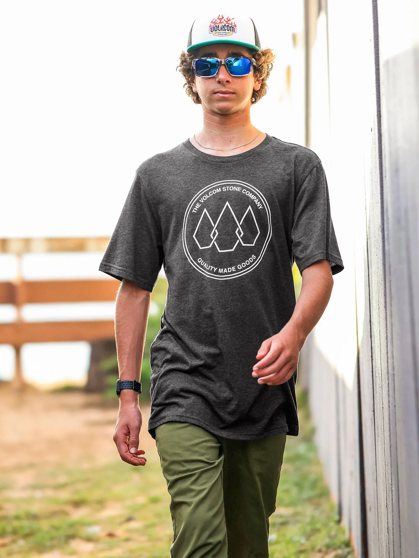 Stone Link Short Sleeve Tee - Dark Black Heather sold by Volcom product image thumbnail 2