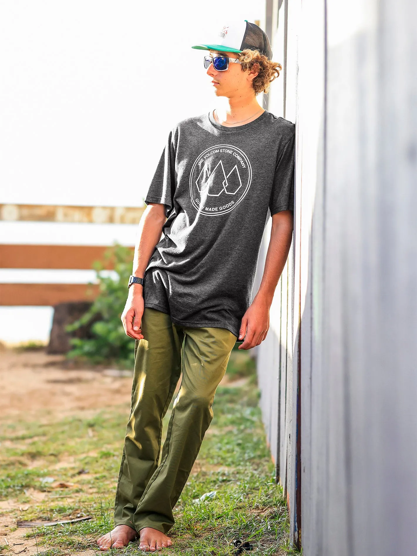 Stone Link Short Sleeve Tee - Dark Black Heather sold by Volcom