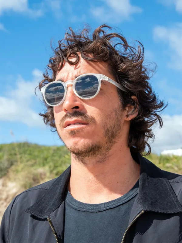 Subject Sunglasses - Matte Clear/Gray sold by Volcom