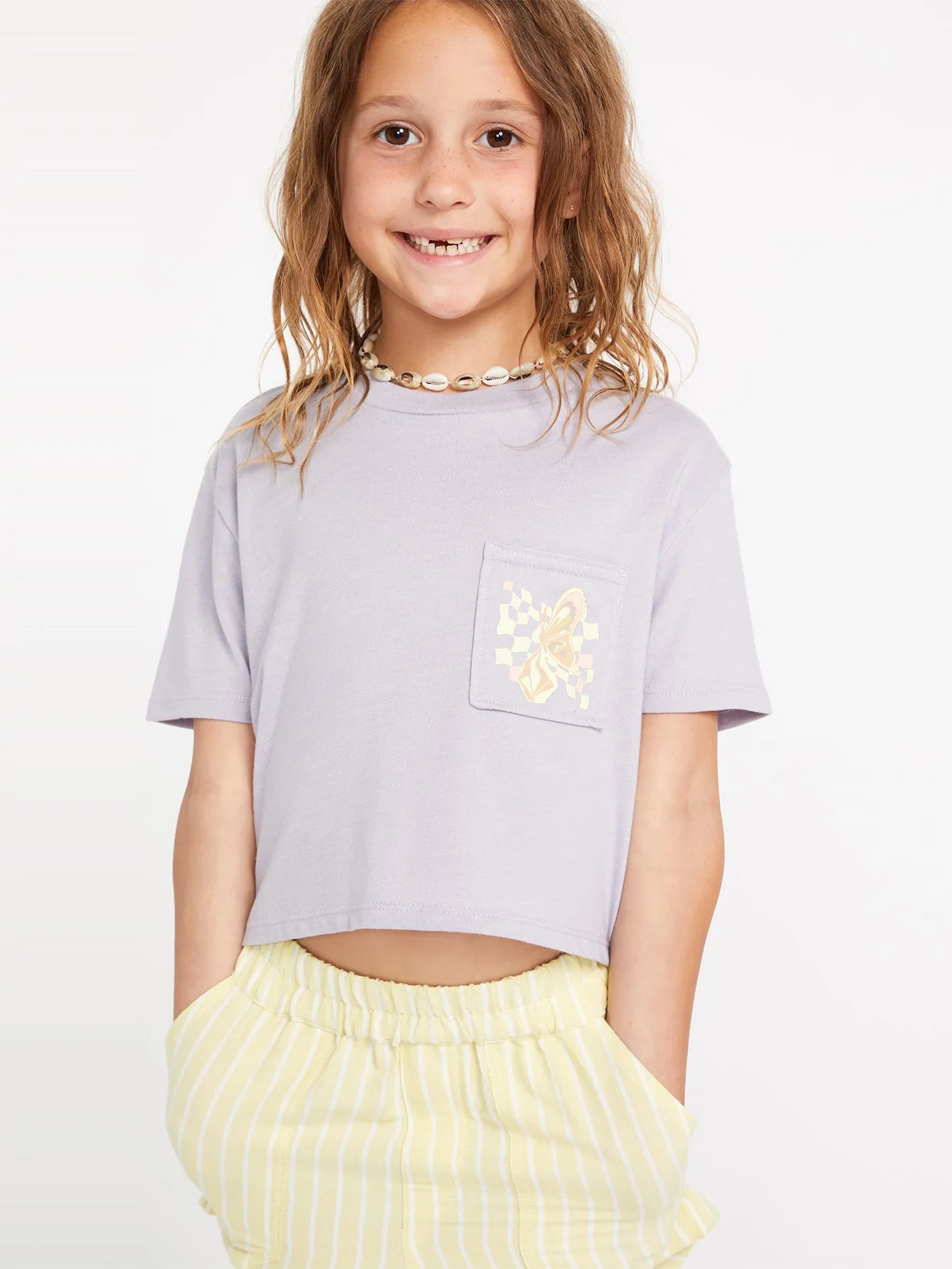 Girls Pocket Dial Short Sleeve Tee - Moonbeam sold by Volcom product image thumbnail 3
