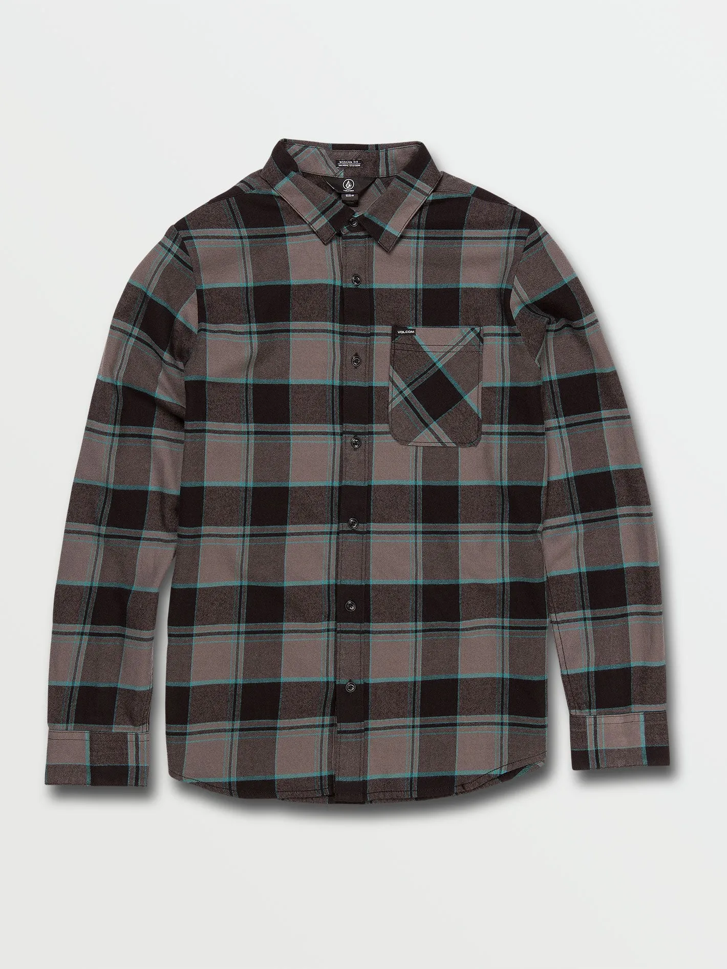 Caden Plaid Long Sleeve Flannel - Black sold by Volcom product image thumbnail 2