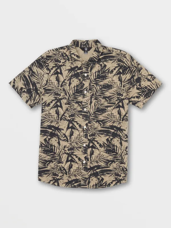 Warbler Short Sleeve Shirt - Black Floral Print sold by Volcom