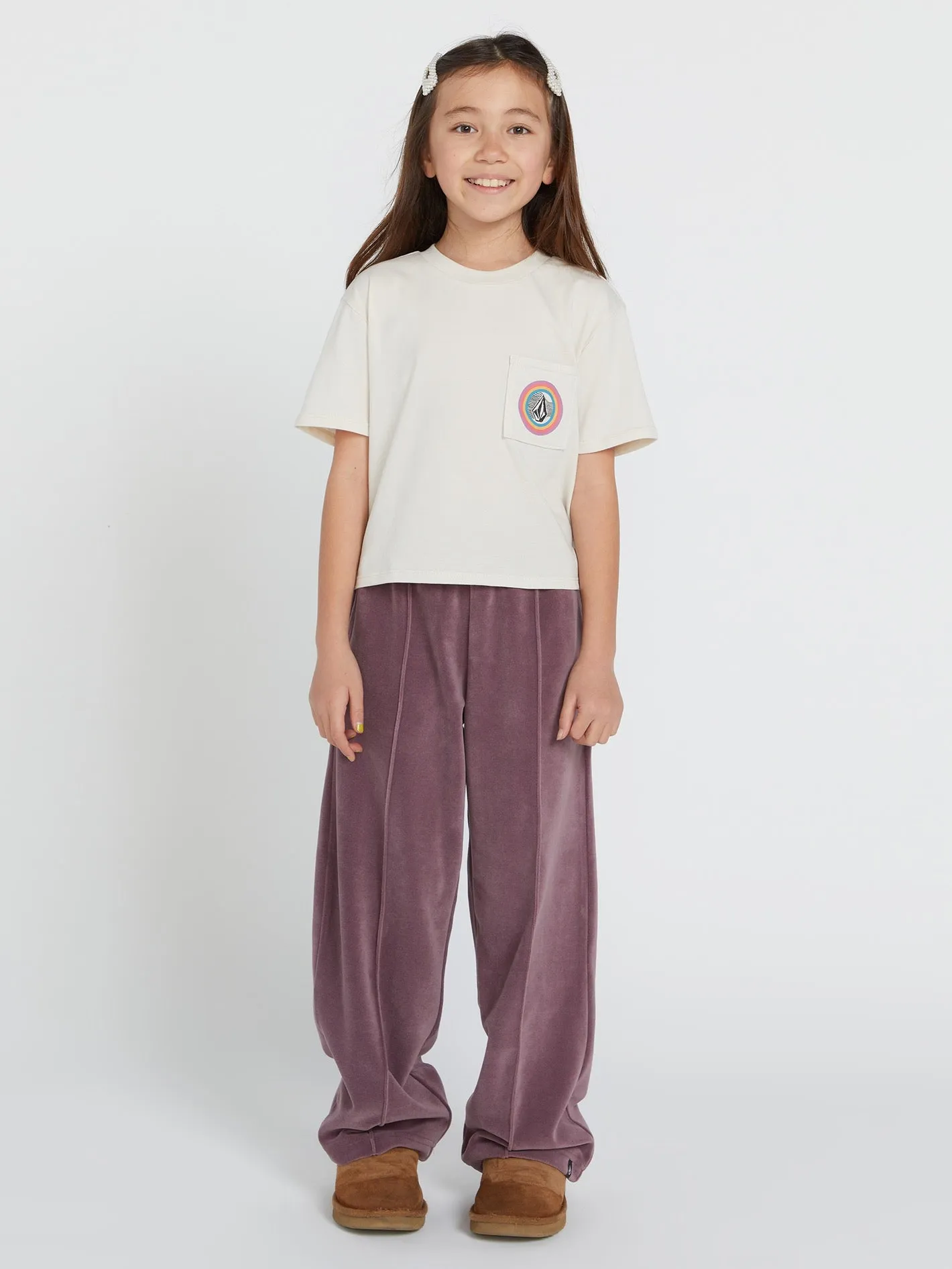 Girls Pocket Dial Tee - Cloud sold by Volcom product image thumbnail 2