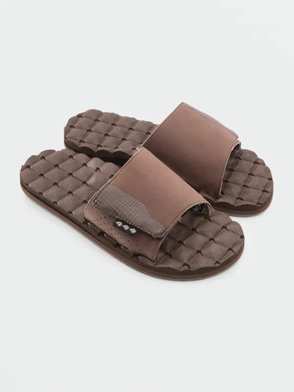 Recliner Slide Sandals - Brown sold by Volcom