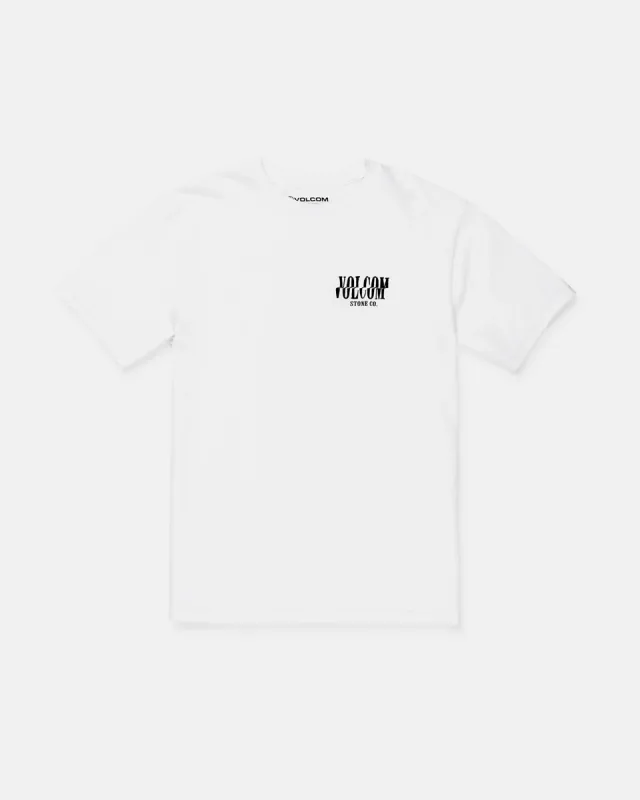 Little Boys Scrambled Channel Short Sleeve Tee - White sold by Volcom