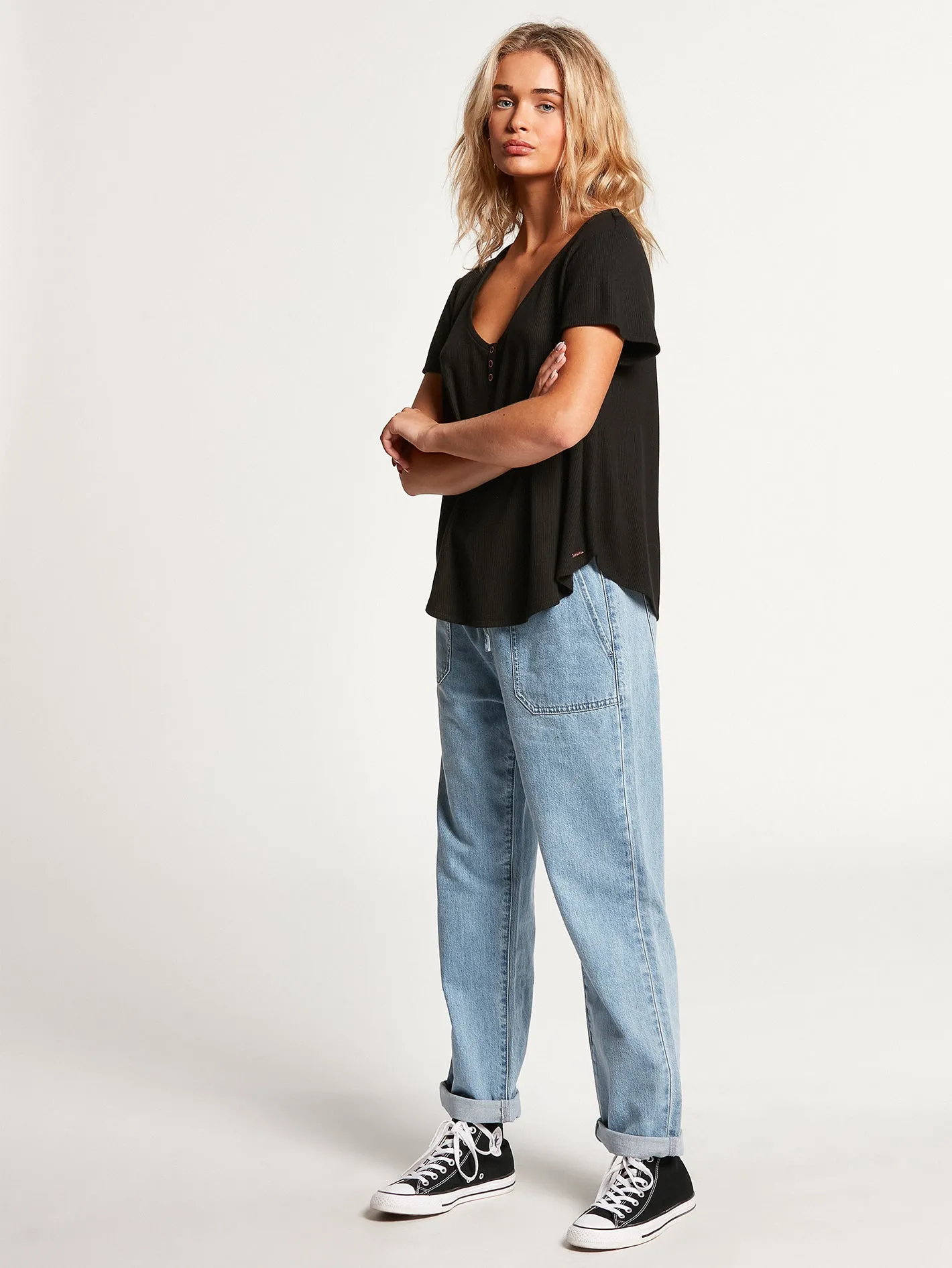 Lived In Lounge Thermal Short Sleeve - Black sold by Volcom product image thumbnail 5