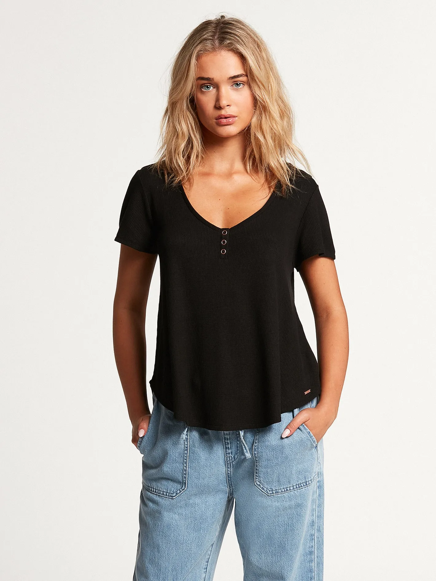 Lived In Lounge Thermal Short Sleeve - Black sold by Volcom product image thumbnail 2