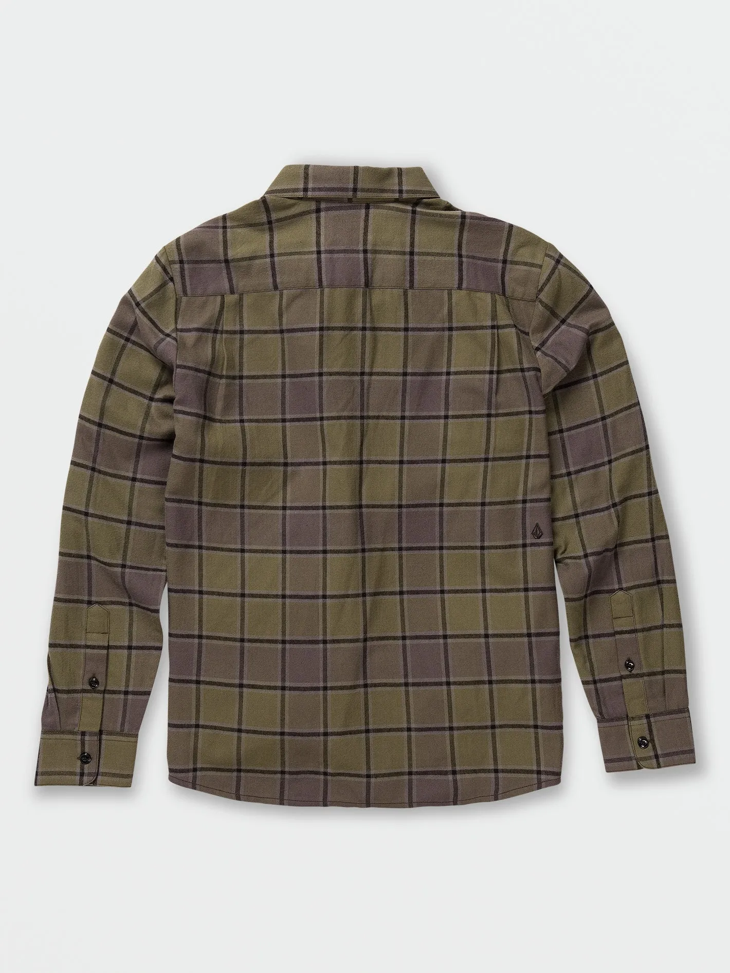 Little Boys Caden Plaid Long Sleeve Flannel - Military sold by Volcom product image thumbnail 2
