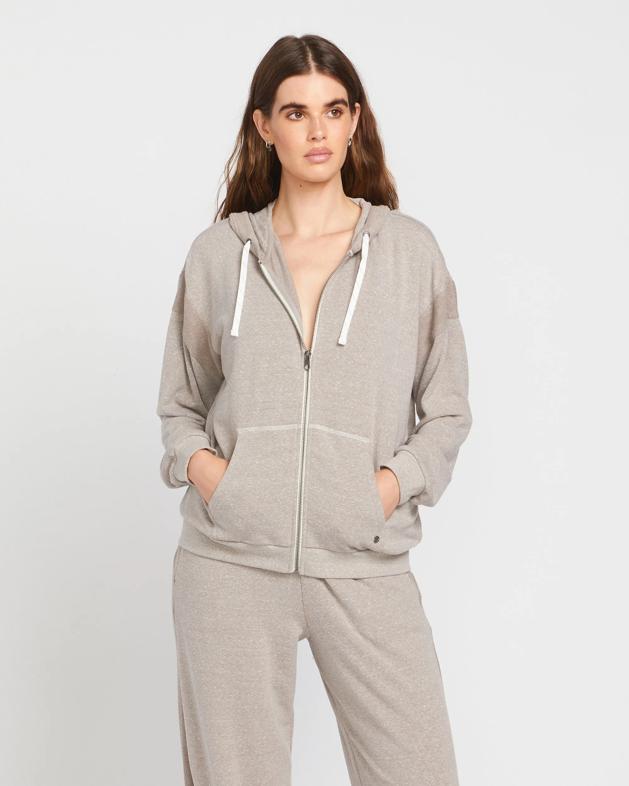 Lived in Lounge Frenchie Zip Hoodie - Concrete sold by Volcom product image thumbnail 5