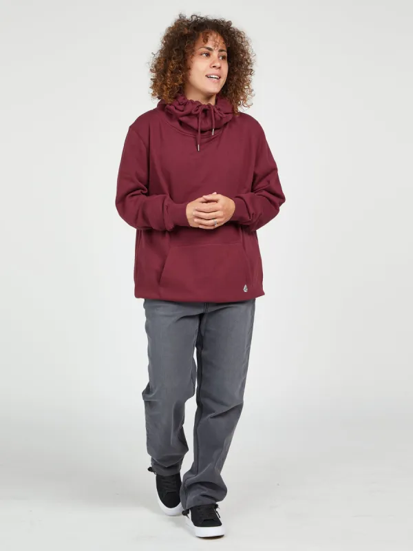 Walk It Out High Neck Hoodie - Burgundy made by Volcom