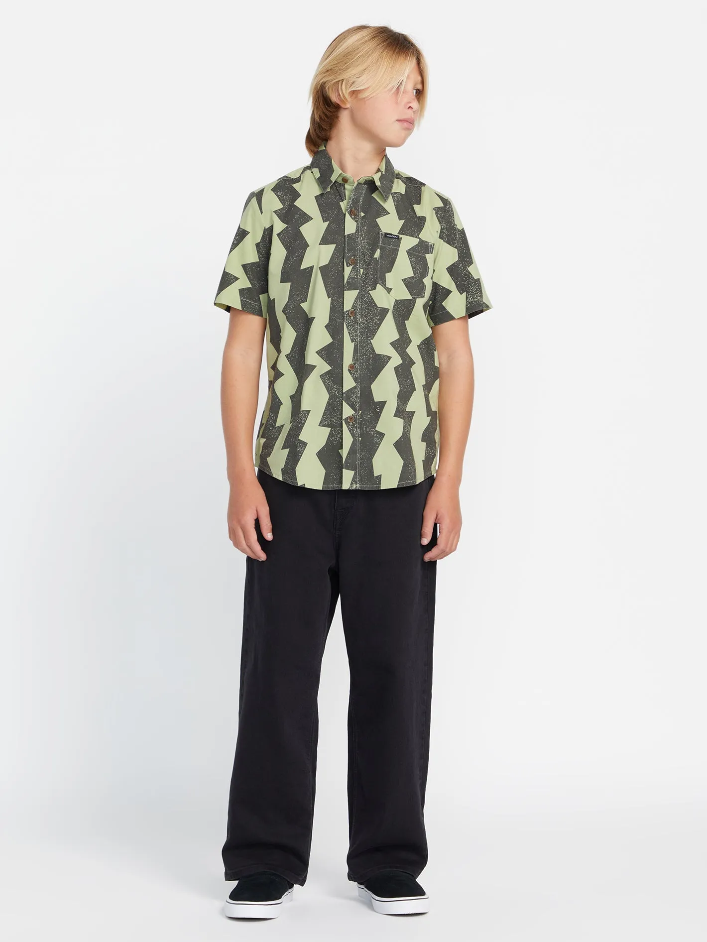 Big Boys Wanderer Short Sleeve Shirt - Green Tea sold by Volcom product image thumbnail 3