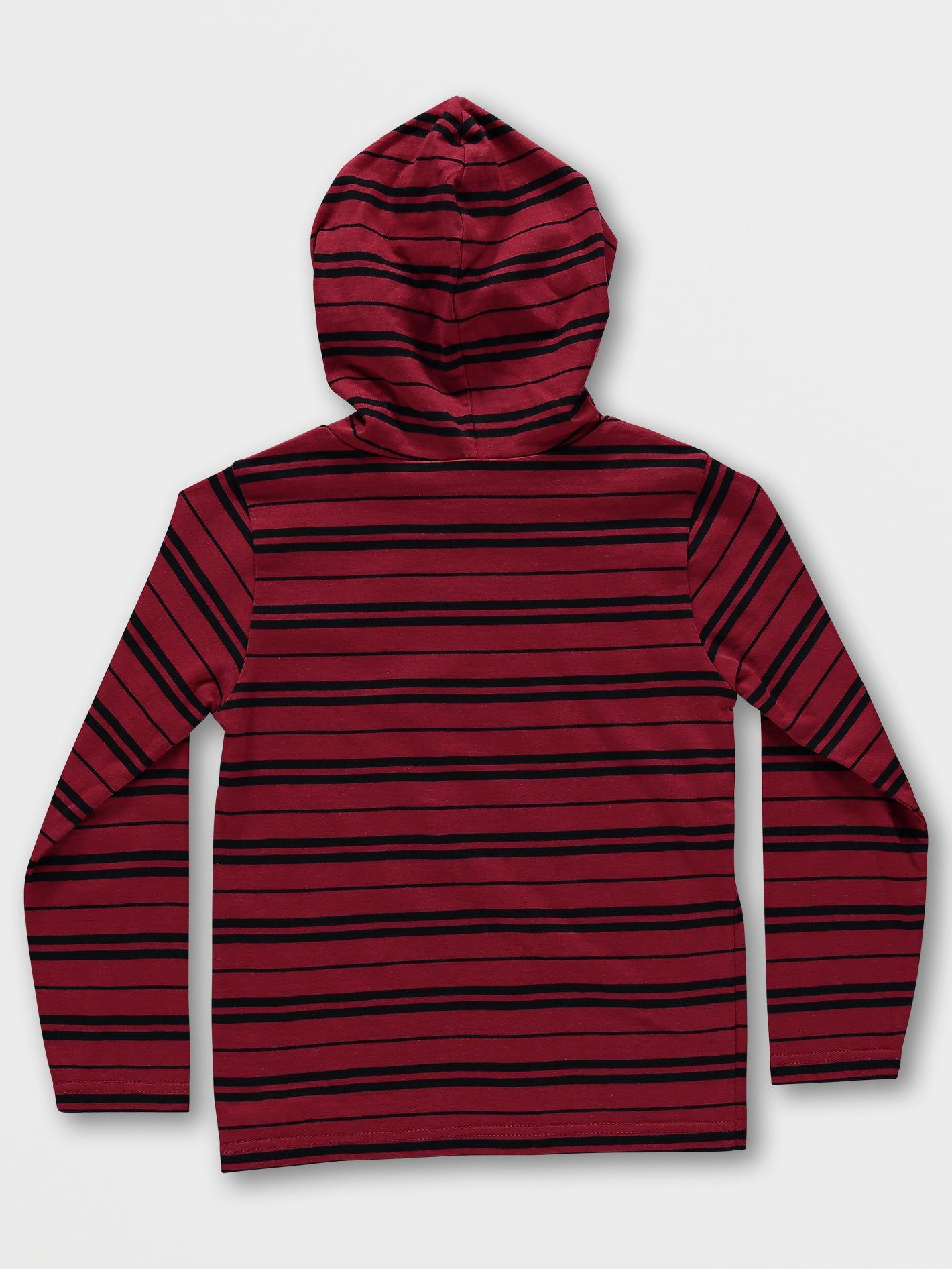 Little Boys Parables Striped Hooded Shirt - Rio Red sold by Volcom product image thumbnail 2