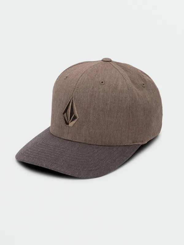 Full Stone Heather Xfit Hat - Tarmac Brown sold by Volcom