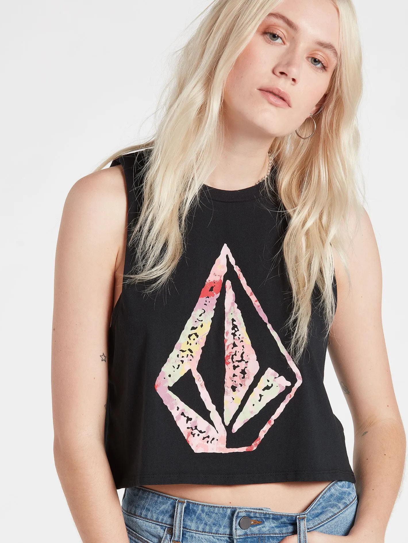 Stone Hour Crop Tank - Black sold by Volcom product image thumbnail 4
