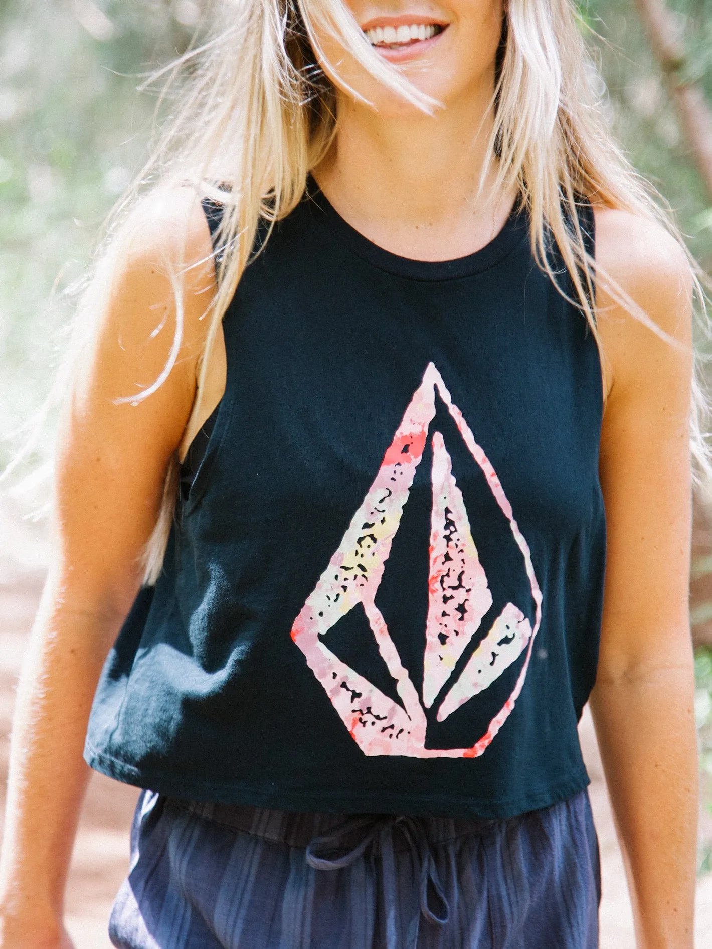 Stone Hour Crop Tank - Black sold by Volcom