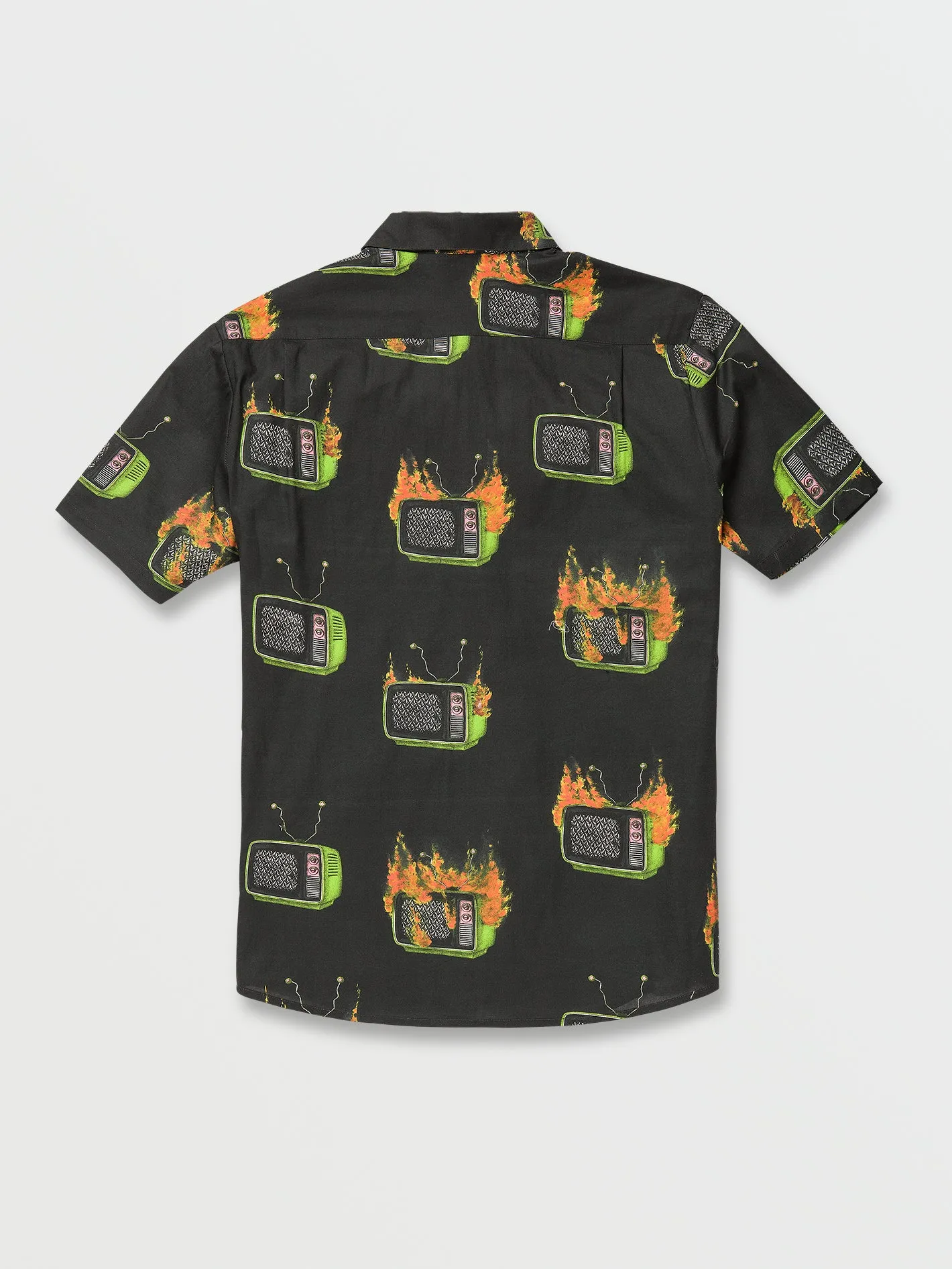 Featured Artist Justin Hager Woven Short Sleeve Shirt - Black sold by Volcom product image thumbnail 2