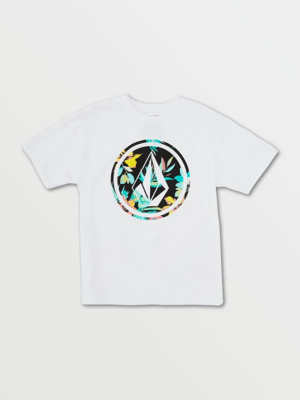 Little Boys Circle Stone Fill Short Sleeve Tee - White Combo sold by Volcom