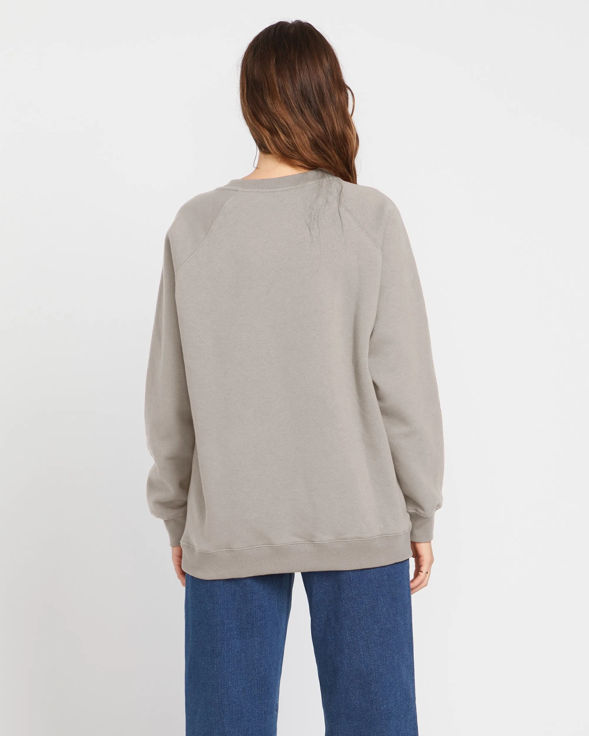Stone Magic Boyfriend Crew Sweatshirt - Concrete sold by Volcom product image thumbnail 2