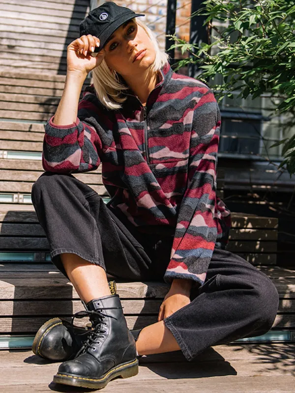 Pheelin It Mock Neck - Burgundy sold by Volcom