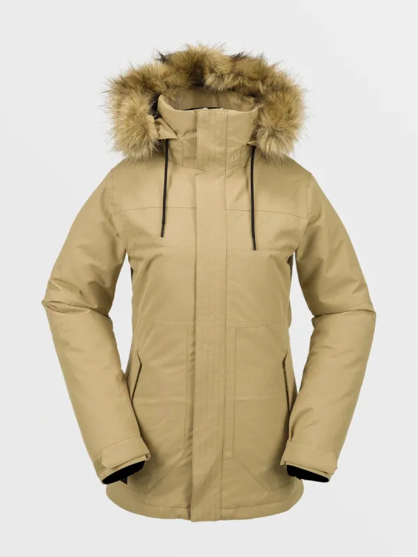 Womens Fawn Insulated Jacket - Dark Khaki sold by Volcom