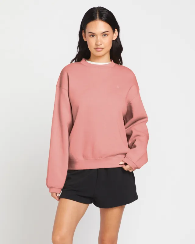 Stone Heart Up Crew Sweatshirt - Mauve Rose sold by Volcom