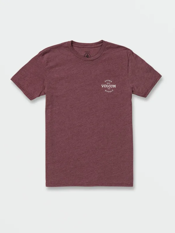 Handstamped Short Sleeve Tee - Port Heather sold by Volcom