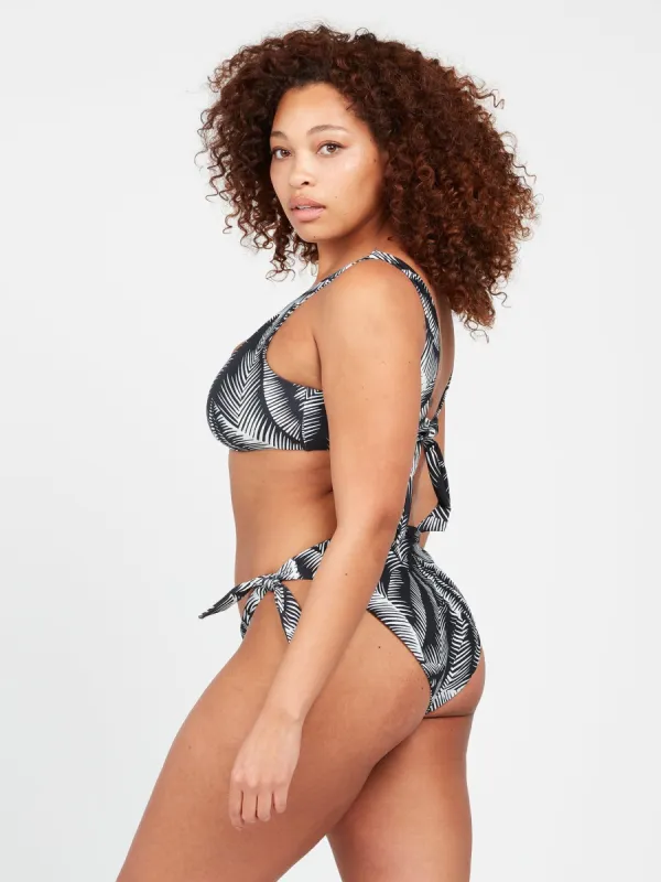 Stay Or Leaf Tie Side Hipster Plus Size Bikini Bottom - Black sold by Volcom