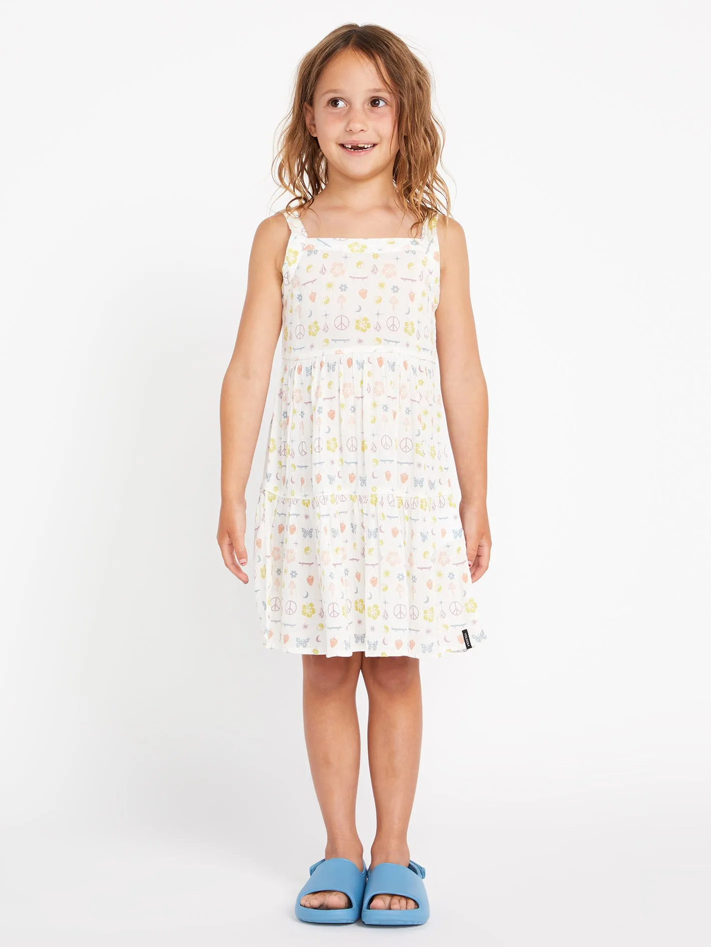 Girls Stickerbook Dress - Star White sold by Volcom product image thumbnail 2