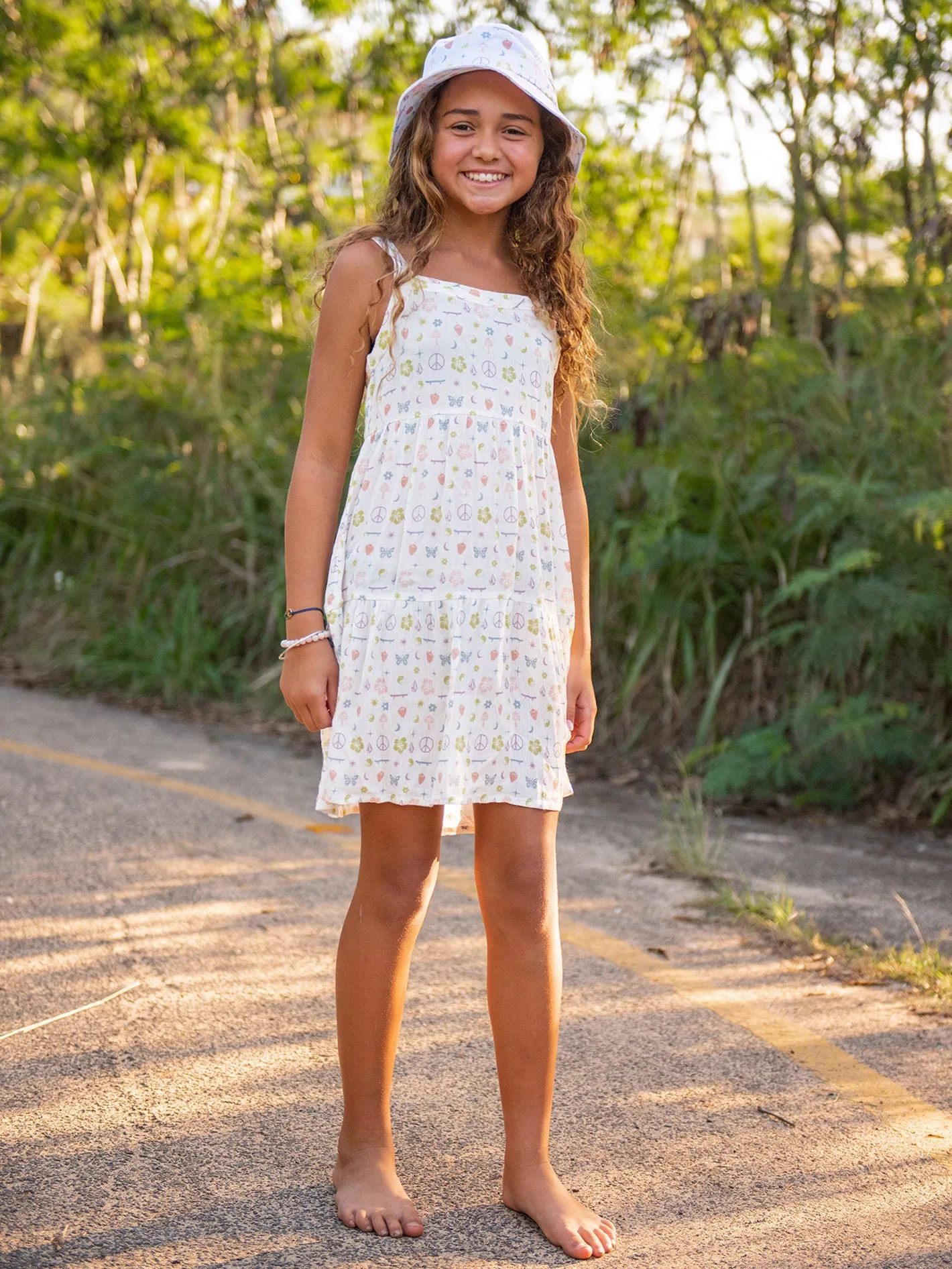 Girls Stickerbook Dress - Star White sold by Volcom
