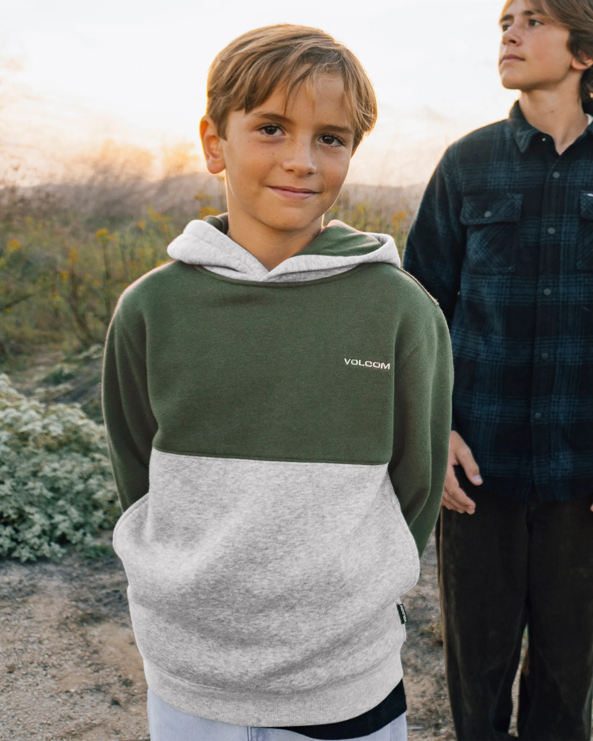 Big Boys Divided Pullover Hoodie - Forest Green sold by Volcom