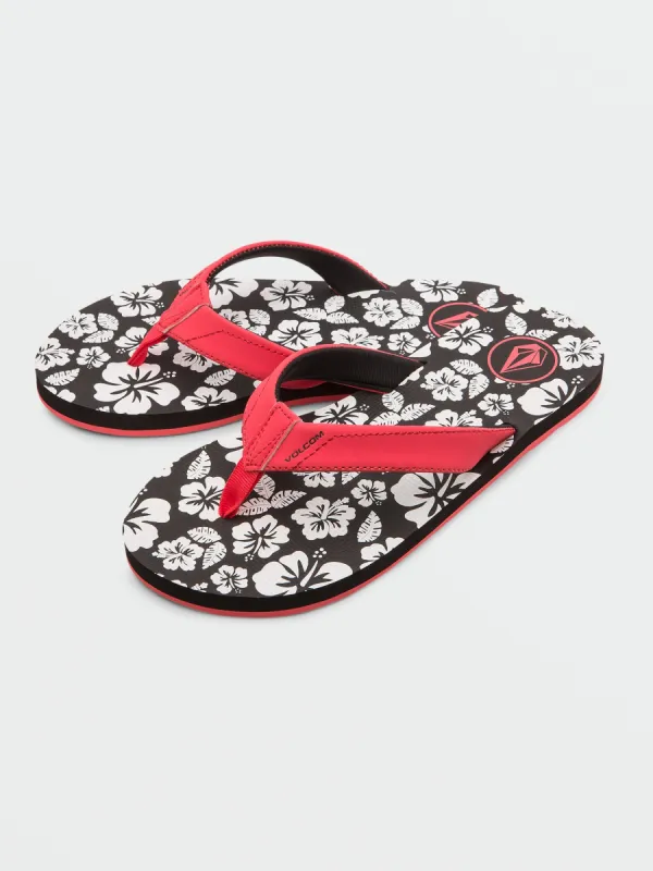 Girls Vicky Sandals - Electric Coral made by Volcom