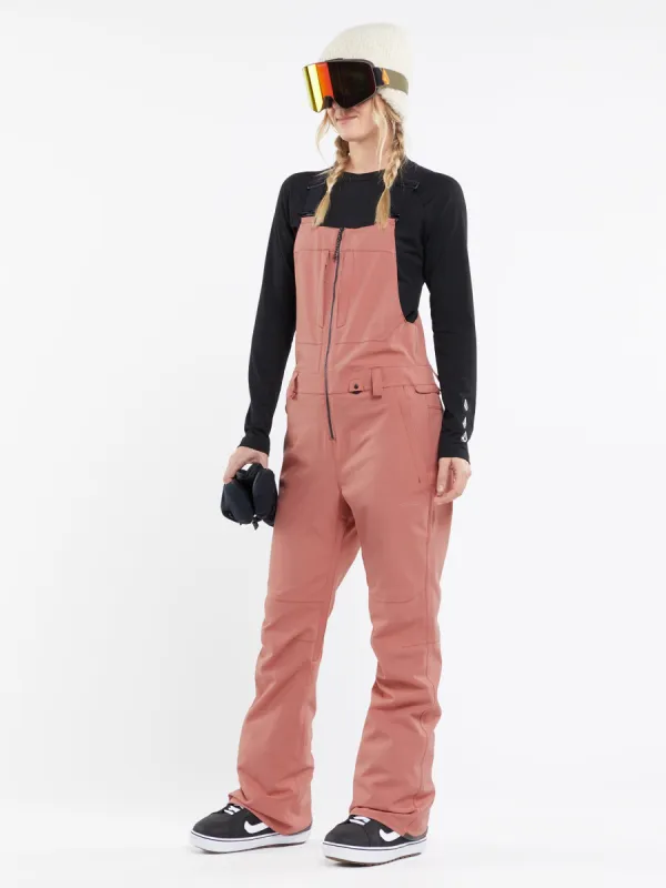 Womens Swift Bib Overalls - Earth Pink sold by Volcom