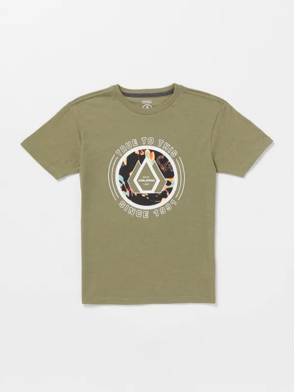 Little Boys Linkfill Short Sleeve Tee - Thyme Green Heather sold by Volcom