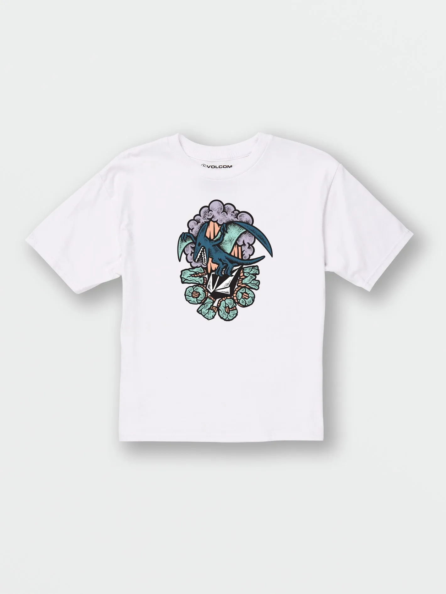 Little Boys Dactal Short Sleeve Tee - White sold by Volcom