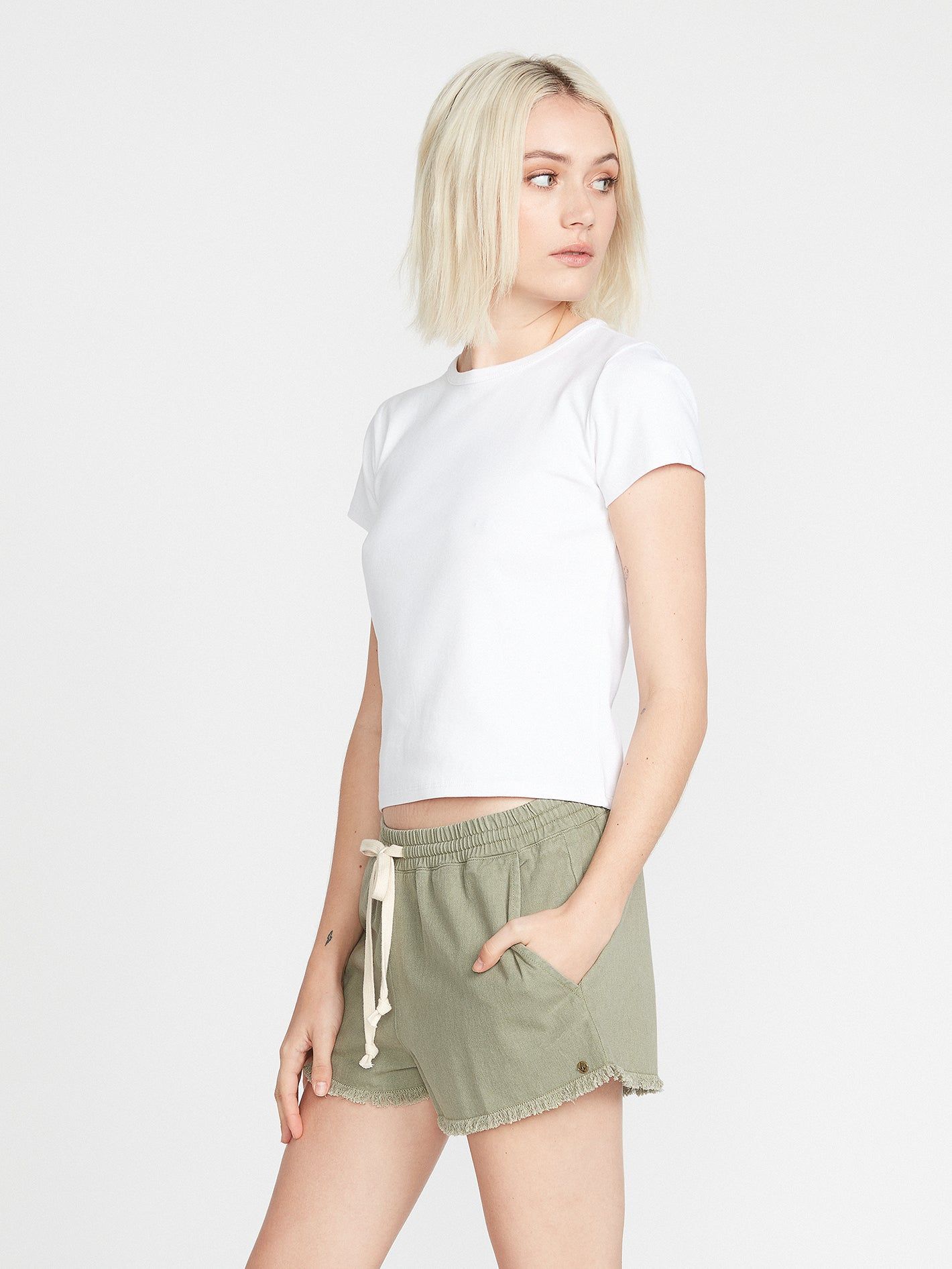 Strutin Stone Shorts - Light Army sold by Volcom product image thumbnail 3