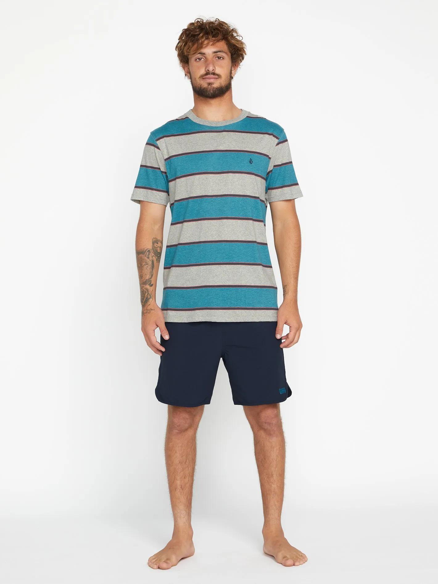 Bandstone Crew Short Sleeve Shirt - Heather Grey sold by Volcom
