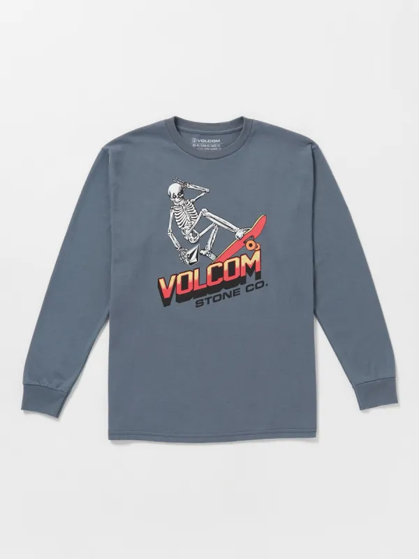 Little Boys Bone Slide Long Sleeve Tee - Dark Slate sold by Volcom