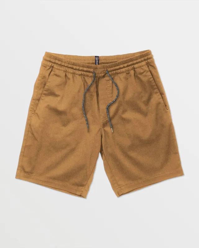 Frickin Elastic Waist Shorts - Dark Khaki sold by Volcom