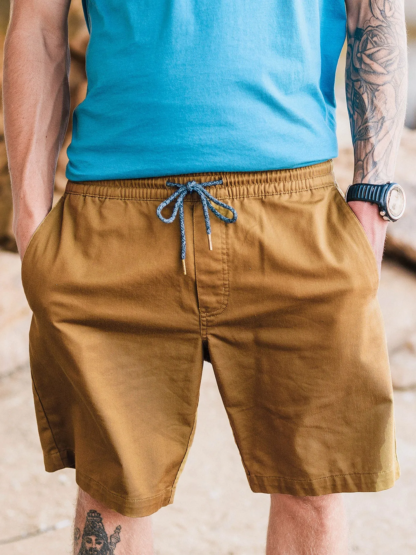 Frickin Elastic Waist Shorts - Dark Khaki sold by Volcom product image thumbnail 3