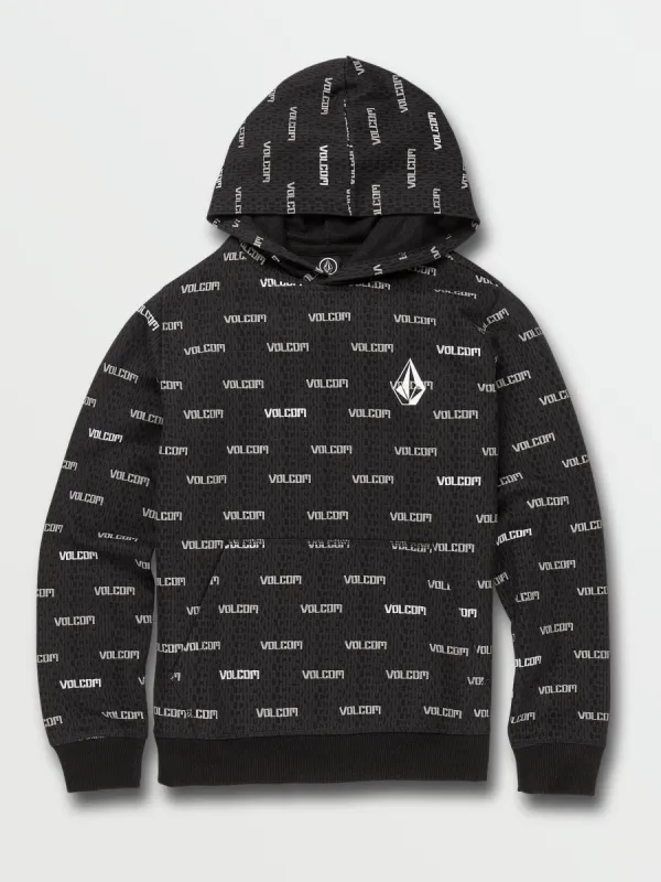 Big Boys Vamo Fleece Hoodie - Black White sold by Volcom