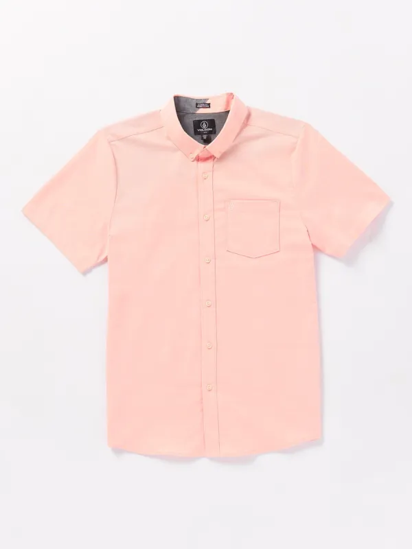 Everett Oxford Short Sleeve Shirt - Salmon sold by Volcom