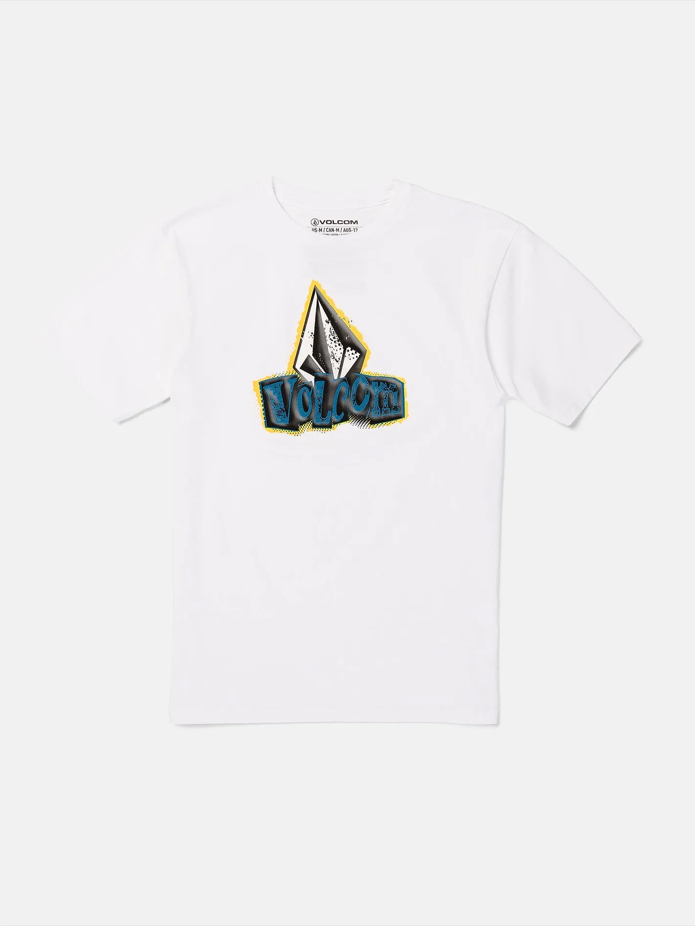 Little Boys Sticker Stamp Short Sleeve Tee - White sold by Volcom