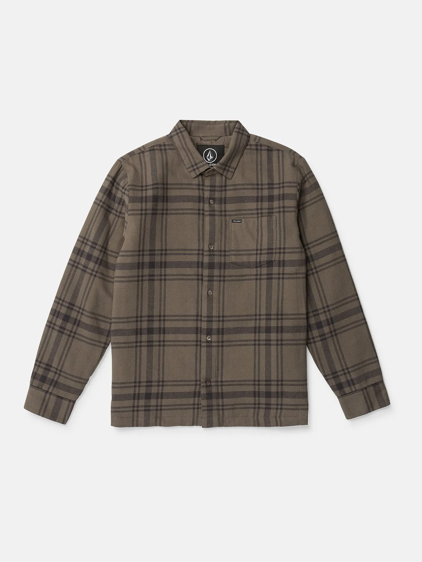 Northport Lined Long Sleeve Flannel - Mushroom sold by Volcom