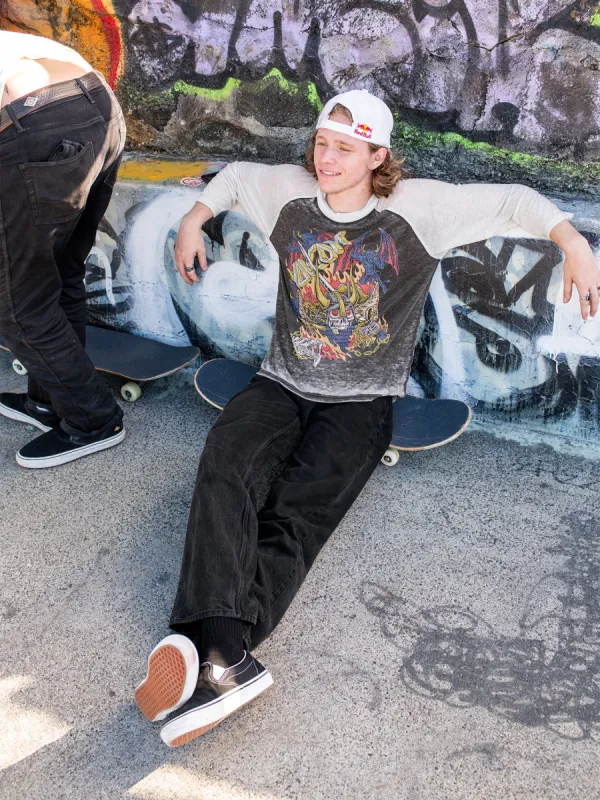 Skate Vitals Collin Provost Raglan Short Sleeve Tee - Black sold by Volcom