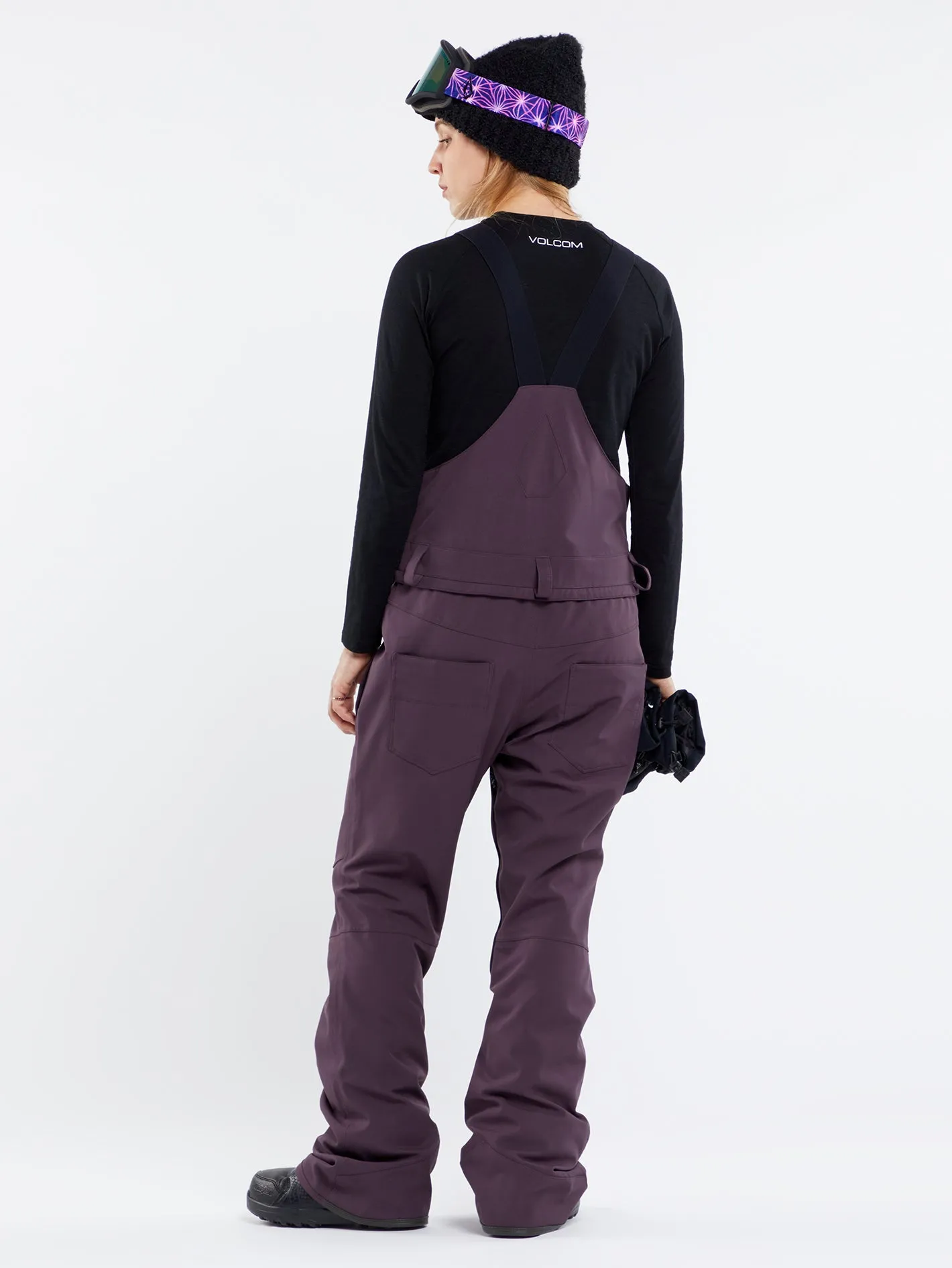 Womens Swift Bib Overalls - Blackberry sold by Volcom product image thumbnail 2