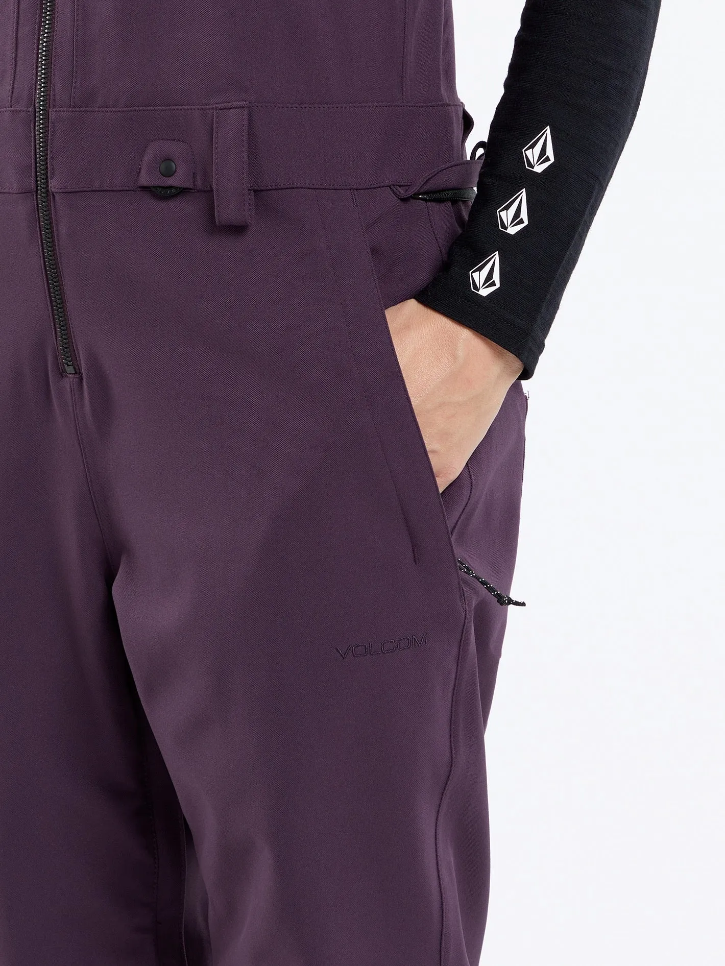 Womens Swift Bib Overalls - Blackberry sold by Volcom product image thumbnail 5