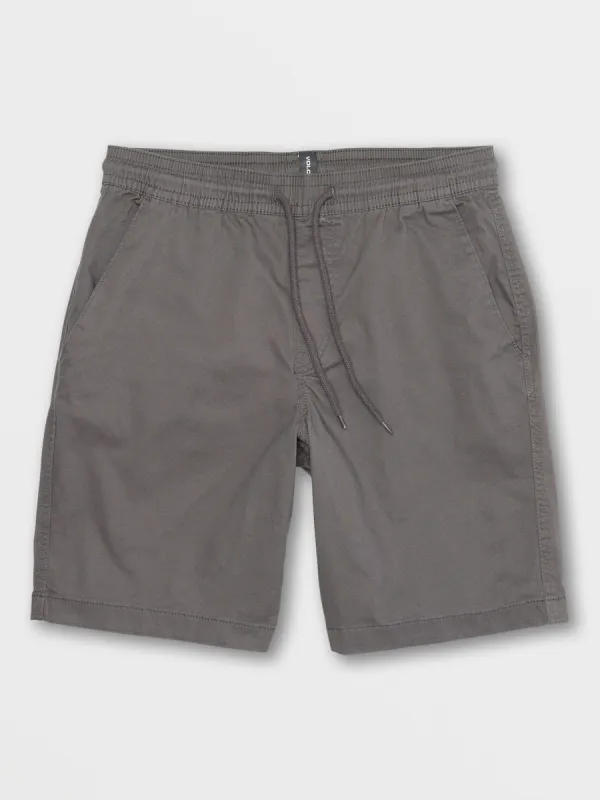 Cleaver Elastic Waist Stretch Shorts - Asphalt Black made by Volcom