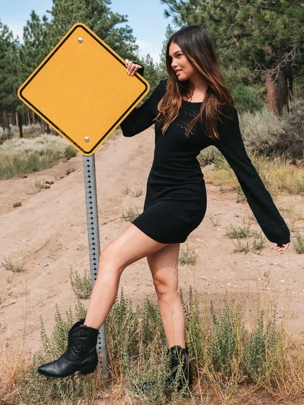 Cozy Babe Sweater Dress - Black sold by Volcom