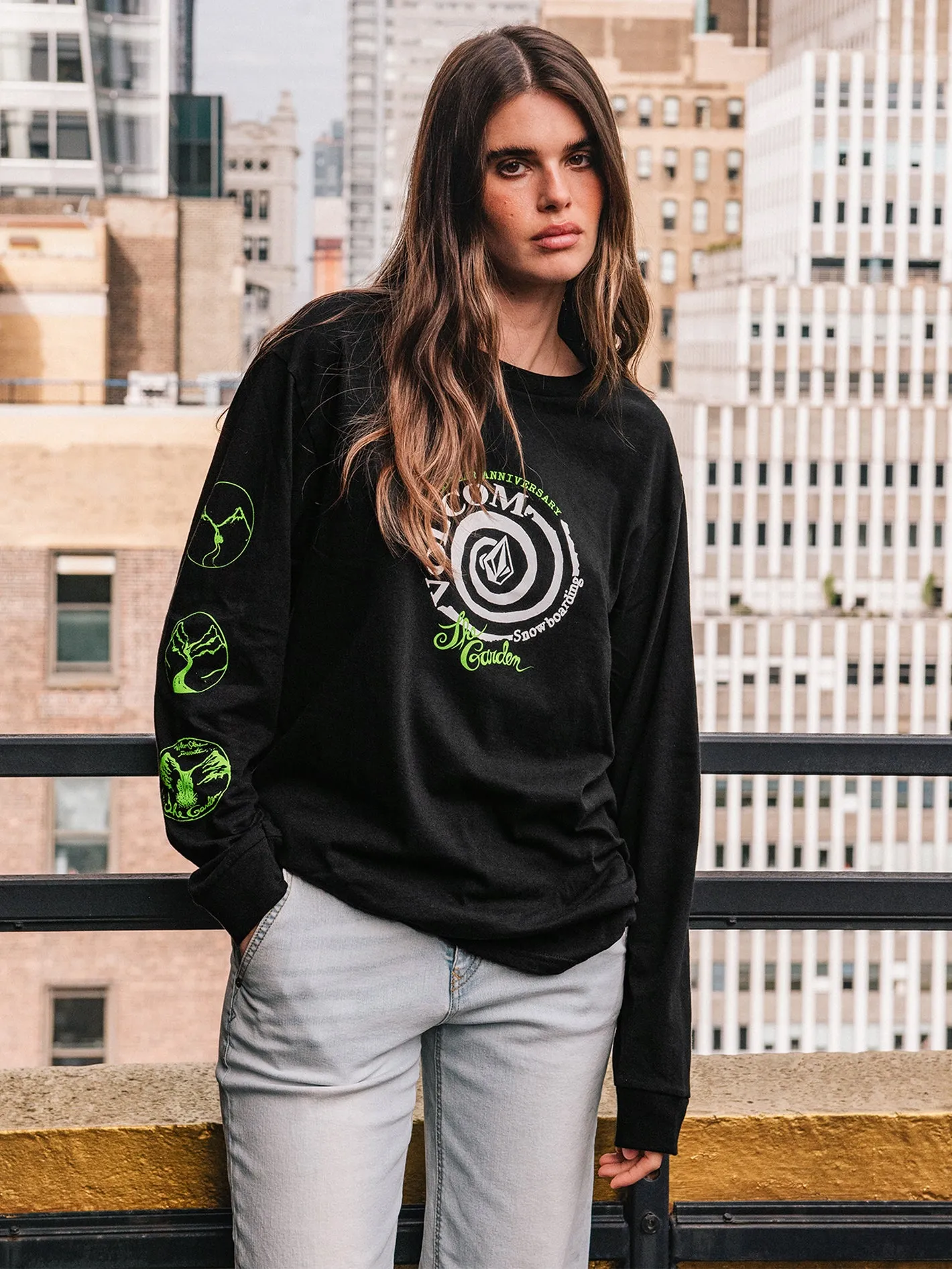 Volcom Entertainment The Garden Long Sleeve Tee - Black sold by Volcom product image thumbnail 2