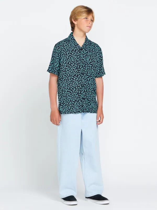 Big Boys Asphalt Beach Short Sleeve Shirt - Black sold by Volcom